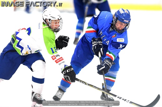 2018-11-10 Hockey Torneo 4 Nazioni U16 - Italia-Slovenia 1017 Emanuele Rottensteiner